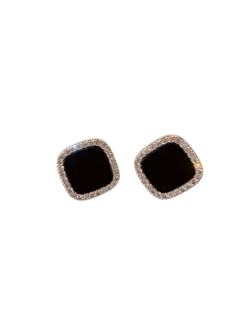 Black Rhinestone Earrings